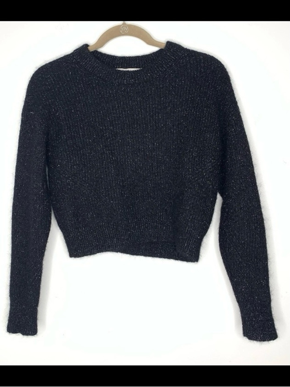Veronica Beard Melissa Black  Metallic Alpaca Blend Sweater Size XS Oversized